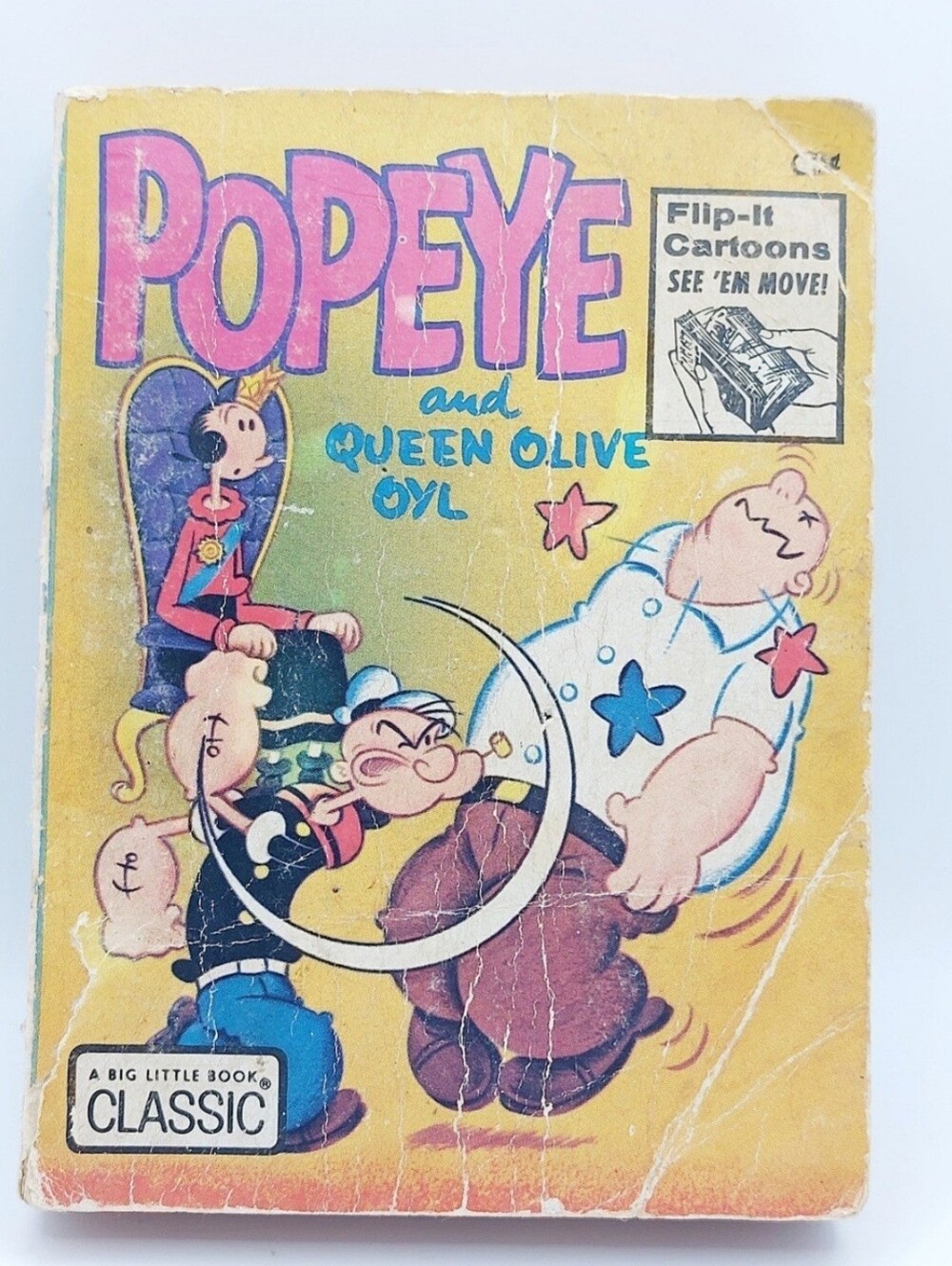 Vintage 1973 Popeye and Queen Olive Oyl Whitman Big Little Book #5761 Flip-It